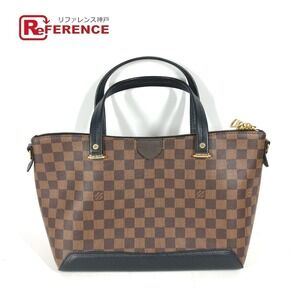 Louis Vuitton Damier Hyde Park Tote Bag Ebene Brown Canvas